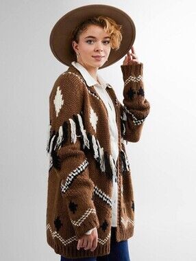 Gilded Intent Fringe Cardigan Sweater